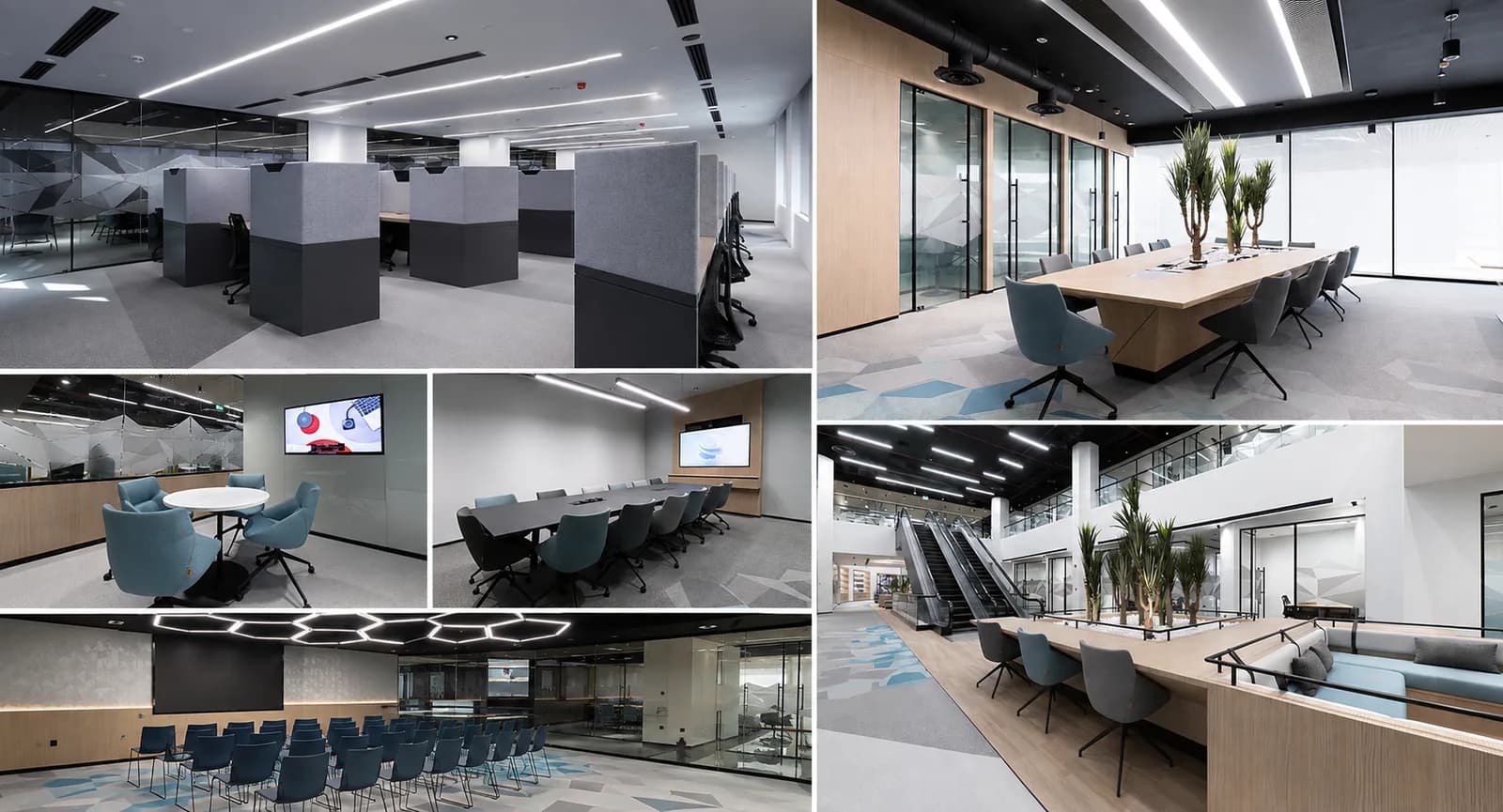 Al Akaria Co-Working Space lighting project installation 2