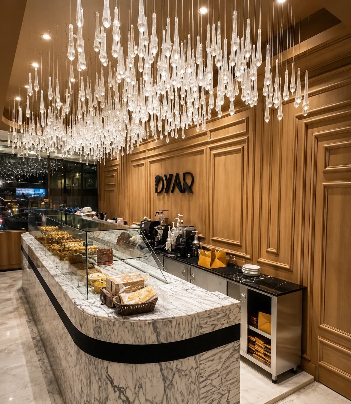 Dyar Bakery lighting project installation 1