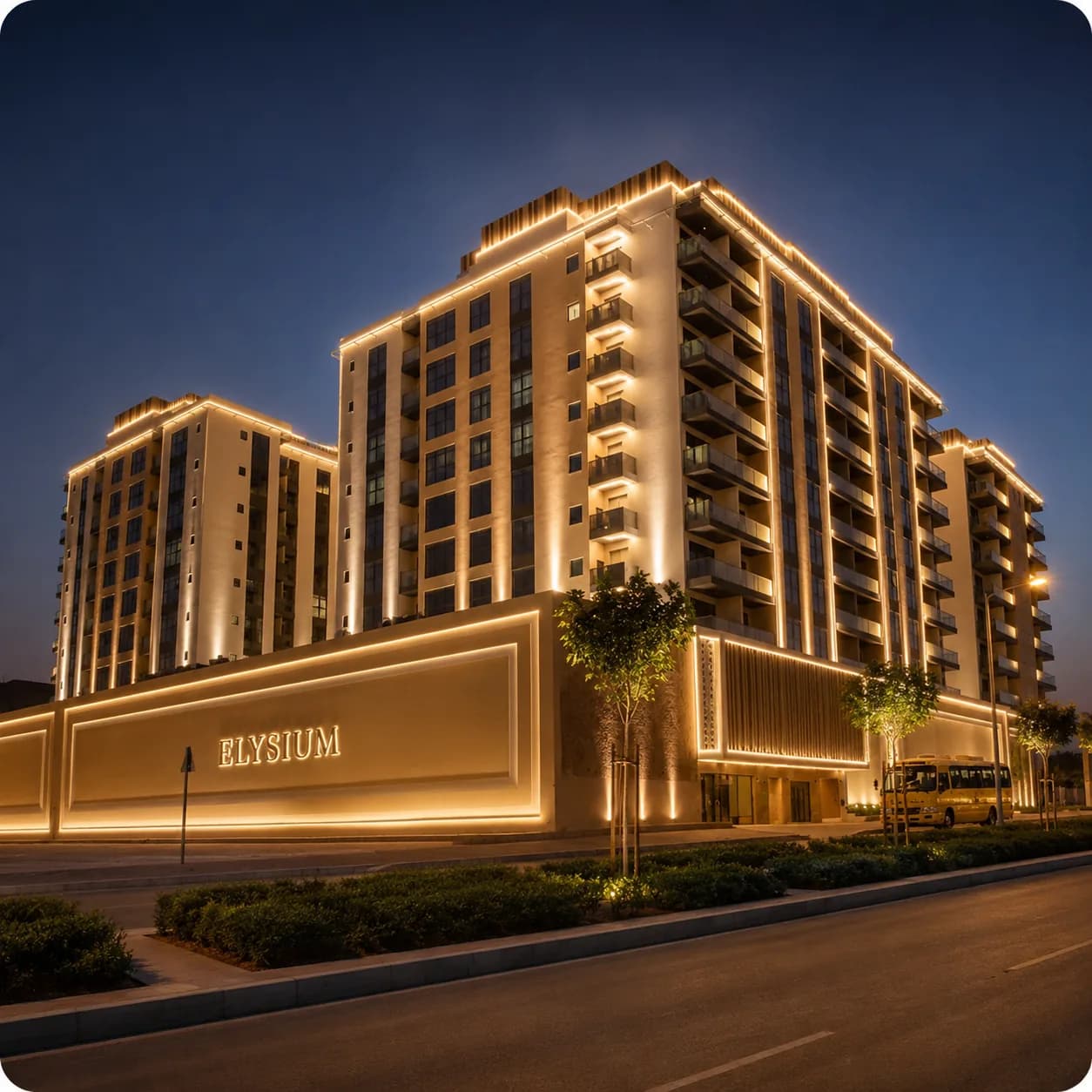 Elysium Residences lighting project installation 1
