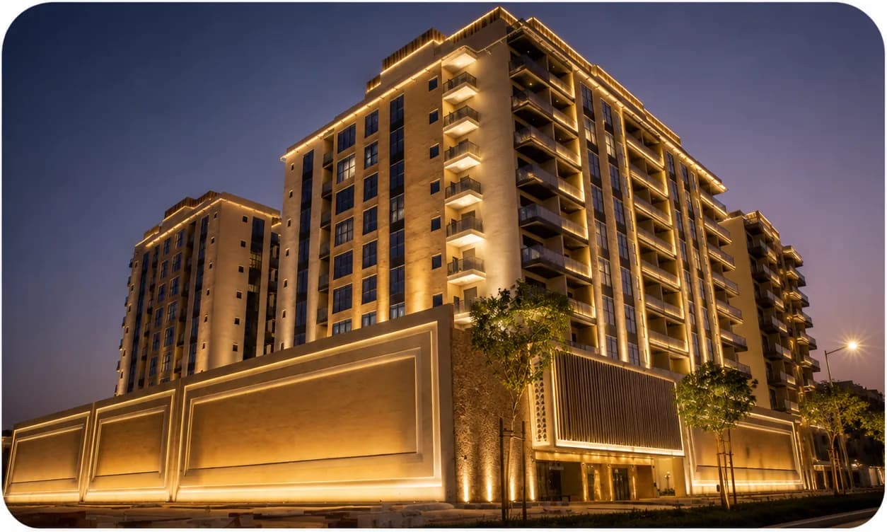 Elysium Residences lighting project installation 2