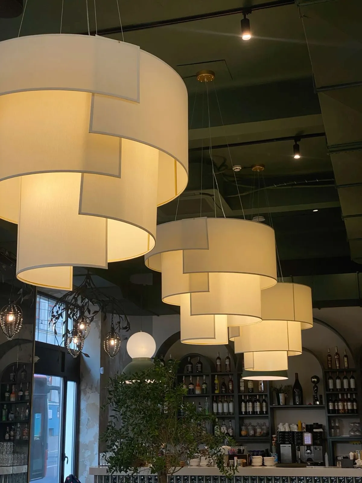 Clay Coffee Boutique lighting project installation 6