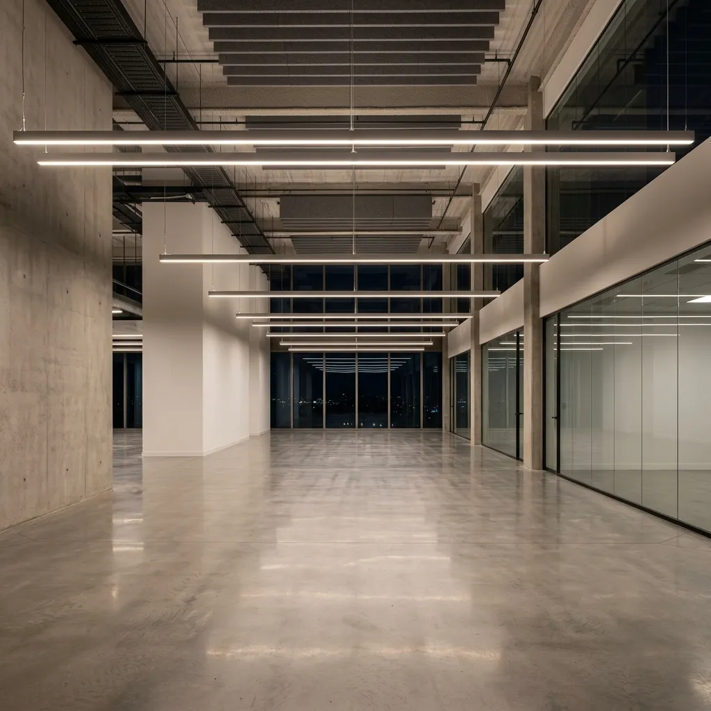 Al Akaria Co-Working Space lighting project installation 3