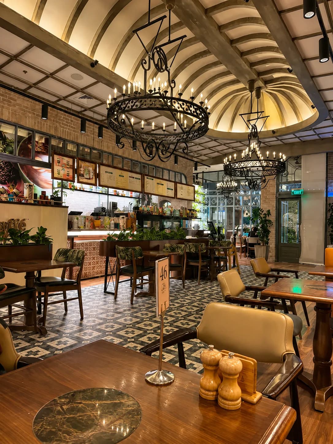 Urth Caffé lighting project installation 2