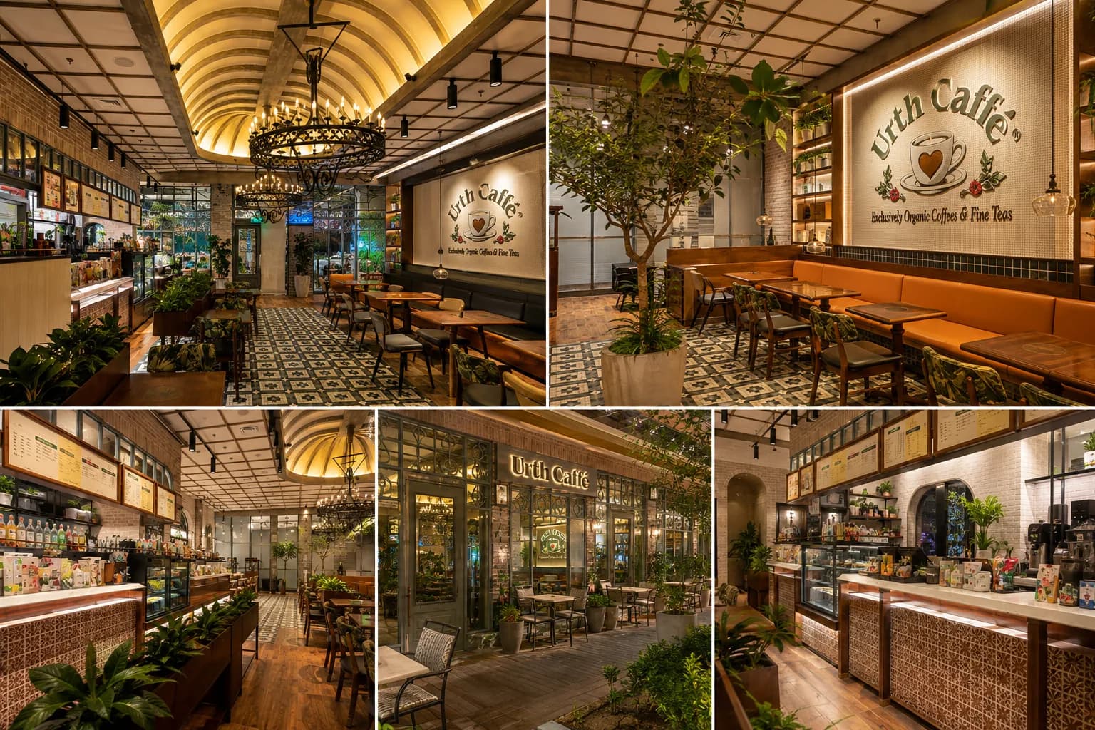 Urth Caffé lighting project installation 3