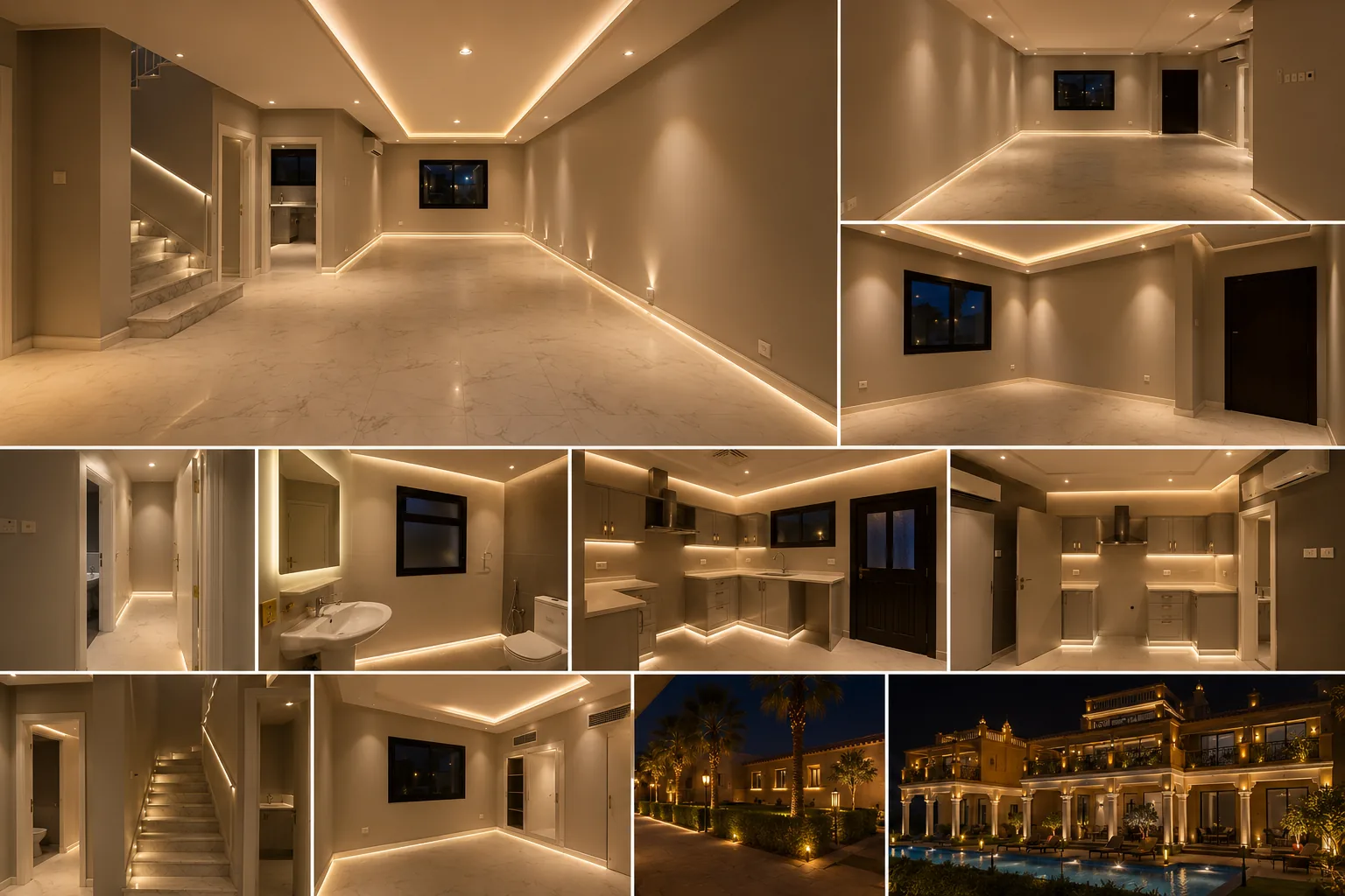 Private Villa — Al Arid lighting project installation 1